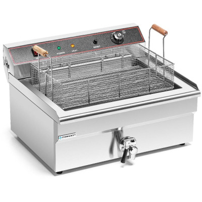 Elektrická smažicí pánev 1-komorová 20 l, 4,8 kW, studená zóna | FORGAST FG09017