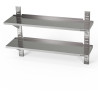 Dvojitá nastavitelná nástěnná police 120x40x100 cm | FORGAST