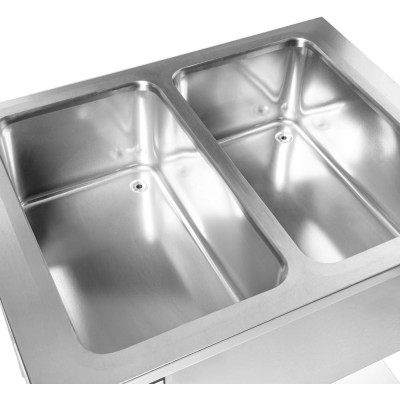 Bemar elektrický volně stojící 2xGN 1/1, 1,6 kW, 230 V | FORGAST FG09462