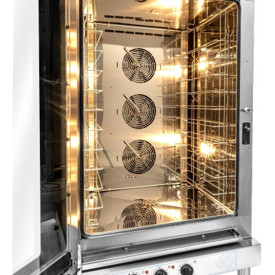 Elektrický konvektomat 10 GN 1/1 nebo 10 zásobníků 60x40 cm, 15.8 kW | FORGAST FG09520