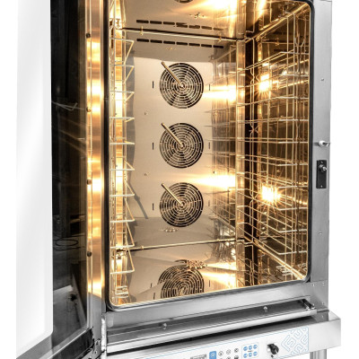 Elektrický konvektomat 10 GN 1/1 nebo 10 zásobníků 60x40 cm, 15.8 kW | FORGAST FG09521