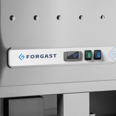 Nerezová chladicí skříň GN 2/1 prosklená 1476 l FORGAST FG07116