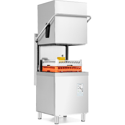 Gastronomická průchozí myčka nádobí, manuální ovládání, dávkovač mycího prostředku, 11,25 kW, 400 V | FORGAST FG00212