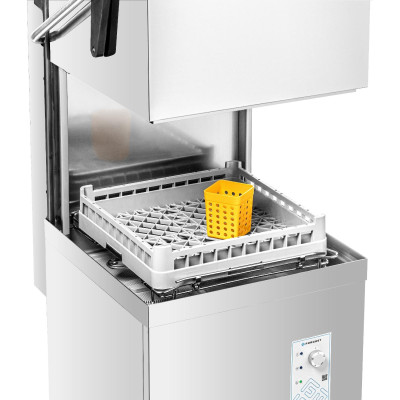 Gastronomická průchozí myčka nádobí, manuální ovládání, dávkovač mycího prostředku, 11,25 kW, 400 V | FORGAST FG00212