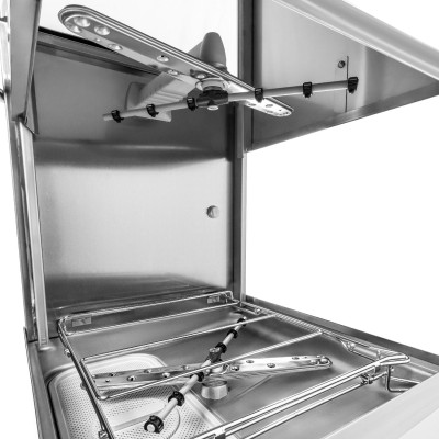 Gastronomická průchozí myčka nádobí, manuální ovládání, dávkovač mycího prostředku, 11,25 kW, 400 V | FORGAST FG00212