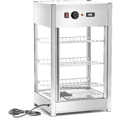 Vyhřívaná vitrína na pizzu 3-úrovňová, 97 l, 0.8 kW | FORGAST FG09603