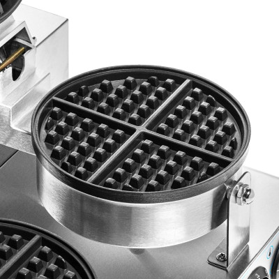 Dvojitý elektrický vaflovač na belgické vafle, průměr 18,5 cm, 4 kW, 230 V | FORGAST FG09721