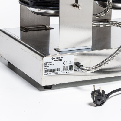 Elektrická dvojitá vaflovačka na bublinkové vafle 2 vafle, 2.8 kW, 230 V | FORGAST FG09722