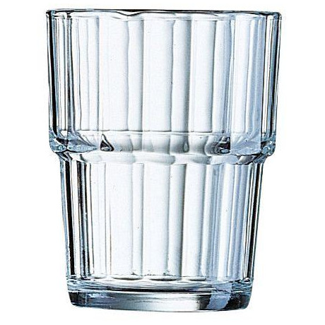 Nízká sklenička Norvege, Arcoroc, Norvege, 250 ml, 0,25L, Průhledná, 6 ks, ⌀77x(H)94mm