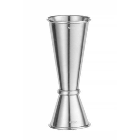 Odměrka Jigger 20/40 ml, BarUp, 0,04L, Stříbrná, ⌀42x(H)100mm, Kulatý