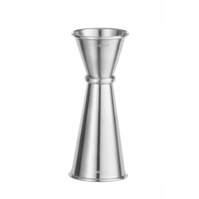 Odměrka Jigger 20/40 ml, BarUp, 0,04L, Stříbrná, ⌀42x(H)100mm, Kulatý
