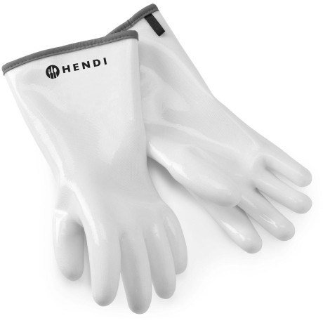 Rukavice se silikonovým povrstvením, HENDI, Bílá, 2 ks, (L)330mm