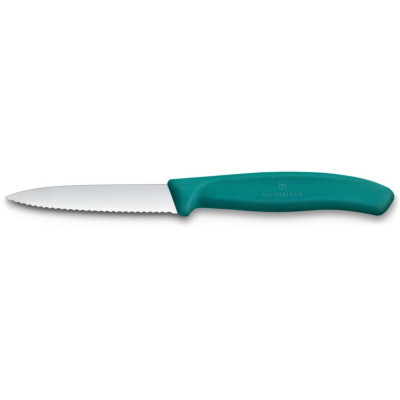 Nůž na zeleninu se zoubkovaným ostřím, Victorinox, Zelená, (L)190mm