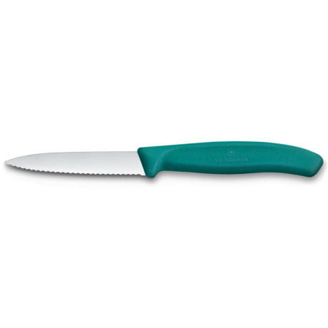 Nůž na zeleninu se zoubkovaným ostřím, Victorinox, Zelená, (L)190mm