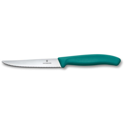 Nůž na steaky a pizzu, Victorinox, Zelená, (L)222mm