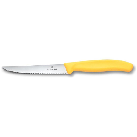 Nůž na steaky a pizzu, Victorinox, Žlutá, (L)222mm