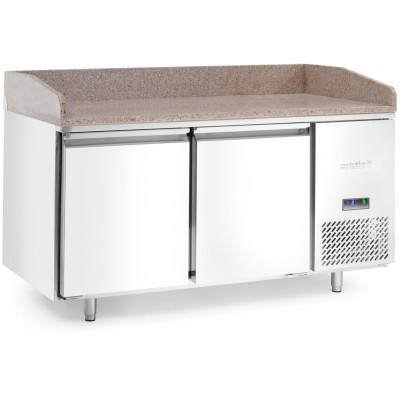 Chladicí stůl na pizzu s žulovou pracovní deskou, 2-dveřový, Arktic, 250L, žula, 230V/250W, 1510x800x(H)875mm