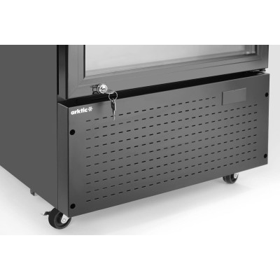 Jednokřídlá chladnička s podsvíceným panelem , Arktic, 254L, Černá, 220-240V/250W, 578x605x(H)1980mm