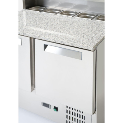 Chladicí stoly s nástavbou a žulovou deskou, Arktic, 247L, 230V/145W, 900x700x(H)1070mm
