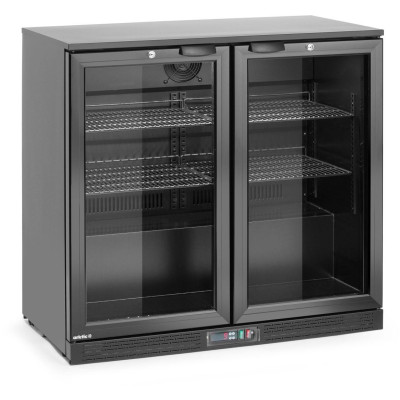 Dvoudveřová chladnička do baru, Arktic, 158L, Černá, 230V/160W, 900x530x(H)870mm