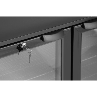 Dvoudveřová chladnička do baru, Arktic, 158L, Černá, 230V/160W, 900x530x(H)870mm