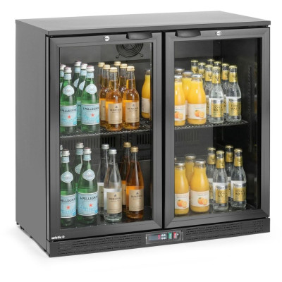 Dvoudveřová chladnička do baru, Arktic, 158L, Černá, 230V/160W, 900x530x(H)870mm