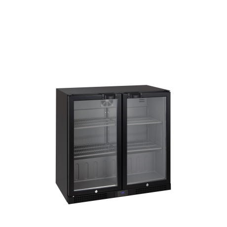 DB202H Minibar prosklené křídlové dveře, černá