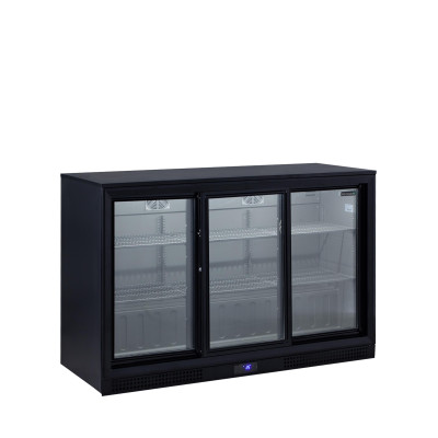 DB302S Minibar prosklené posuvné dveře, černá