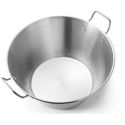 Ocelový podnos s držadly o průměru 50 cm FORGAST FG02850