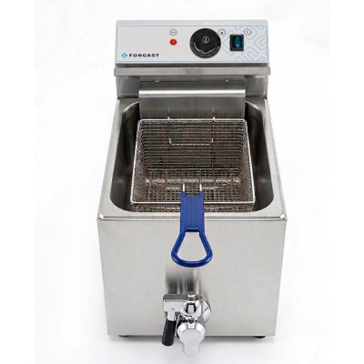 Elektrická fritéza 1-komorová o vysokém výkonu 10 l, 10,2 kW, 400 V | FORGAST FG09010