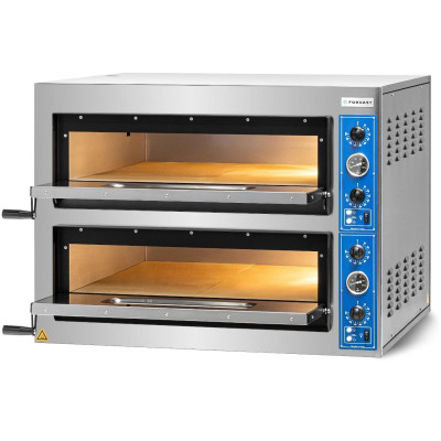 Pec na pizzu 2komorová, 2x6x36 cm, široká, 18 kW, 400 V | FORGAST FG09568
