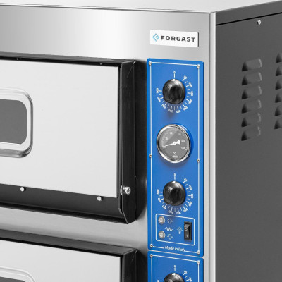 Pec na pizzu 2komorová, 2x6x36 cm, široká, 18 kW, 400 V | FORGAST FG09568