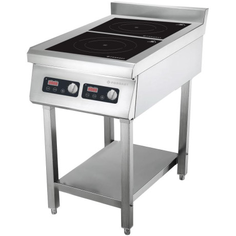 Kuchyně indukční 2zónová s podstavcem, 2x3,5 kW, 400 V | FORGAST FG09036