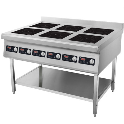 Indukční sporák 6zónový na podstavci, 6x3,5 kW, 2x400 V | FORGAST FG09038