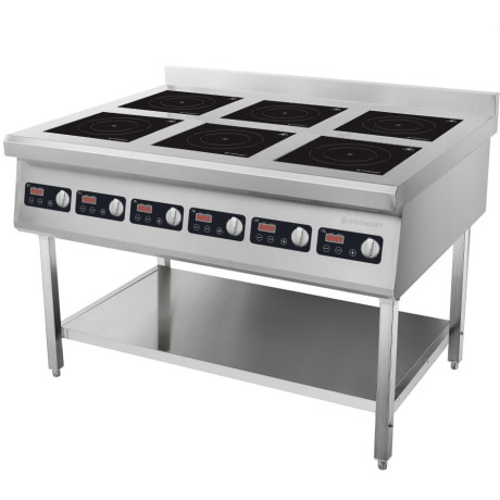 Indukční sporák 6zónový na podstavci, 6x3,5 kW, 2x400 V | FORGAST FG09038