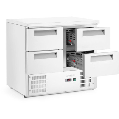 Chladicí stůl s pracovní deskou z nerezové oceli, Arktic, 112L, 230V/143W, 700x900x(H)855mm