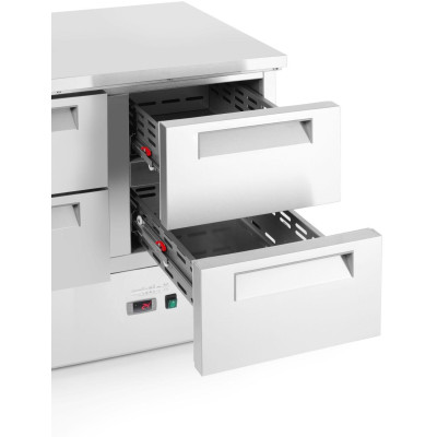 Chladicí stůl s pracovní deskou z nerezové oceli, Arktic, 112L, 230V/143W, 700x900x(H)855mm
