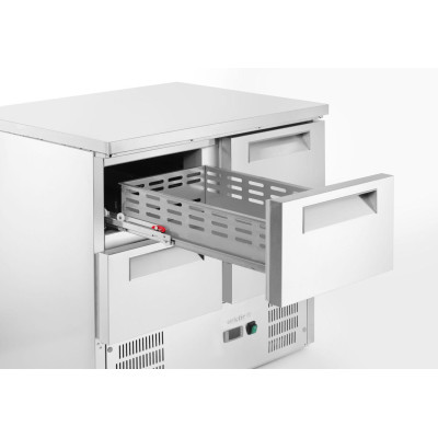 Chladicí stůl s pracovní deskou z nerezové oceli, Arktic, 112L, 230V/143W, 700x900x(H)855mm