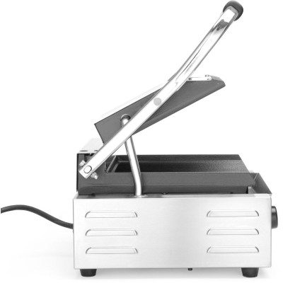 Kontaktní gril - single verze, HENDI, horní i spodní část vroubkovaná, 230V/1800W, 310x375x(H)216mm