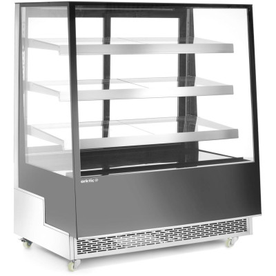 Vitrína se 3 policemi, Arktic, Černá, 230V/490W, 833x1200x(H)1460mm