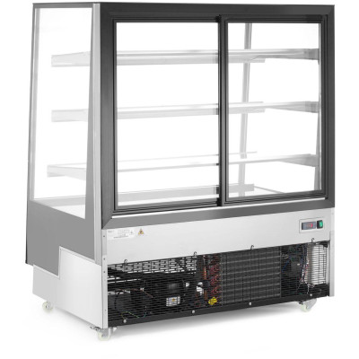 Vitrína se 3 policemi, Arktic, Černá, 230V/490W, 833x1200x(H)1460mm