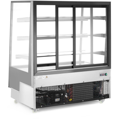 Vitrína se 3 policemi, Arktic, Černá, 230V/490W, 833x1200x(H)1460mm