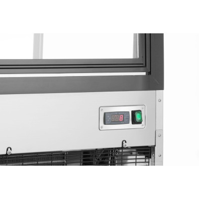 Vitrína se 3 policemi, Arktic, Černá, 230V/490W, 833x1200x(H)1460mm