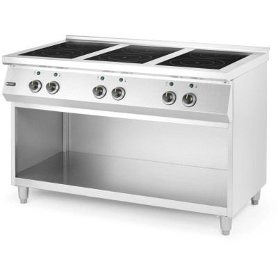 Indukční sporák, 6 varných zón, HENDI, 400V/25500W, 1200x700x(H)890mm