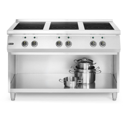Indukční sporák, 6 varných zón, HENDI, 400V/25500W, 1200x700x(H)890mm