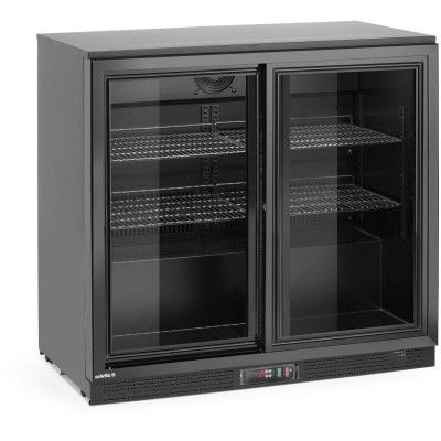 Barová chladnička s dvojitými posuvnými dveřmi, Arktic, 158L, Černá, 230V/160W, 520x900x(H)870mm