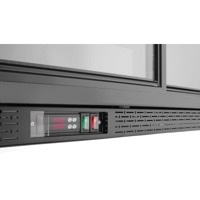 Barová chladnička s dvojitými posuvnými dveřmi, Arktic, 158L, Černá, 230V/160W, 520x900x(H)870mm
