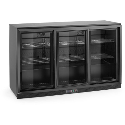 Barová chladnička s trojitými posuvnými dveřmi, Arktic, 254L, Černá, 230V/160W, 520x1350x(H)870mm