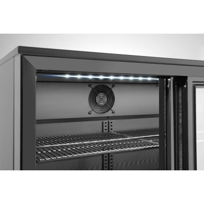 Barová chladnička s trojitými posuvnými dveřmi, Arktic, 254L, Černá, 230V/160W, 520x1350x(H)870mm