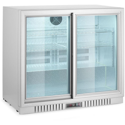 Barová chladnička se dvěma posuvnými dveřmi, Arktic, 150L, Stříbrná, 230V/175W, 900x520x(H)840mm